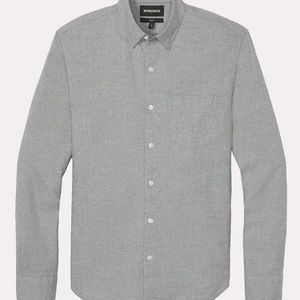 Bonobos Unbutton Down Shirt Grey Herringbone